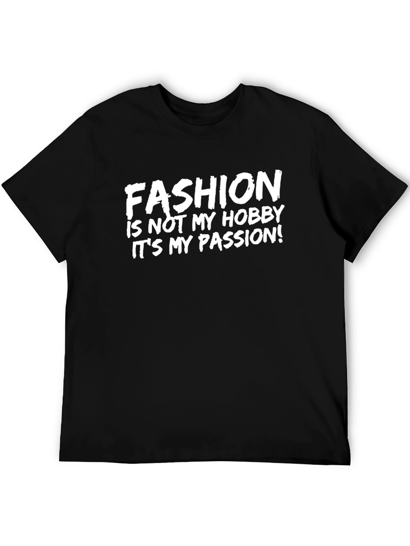 Fashion Passion Graphic Tee - Stylish Black T-Shirt