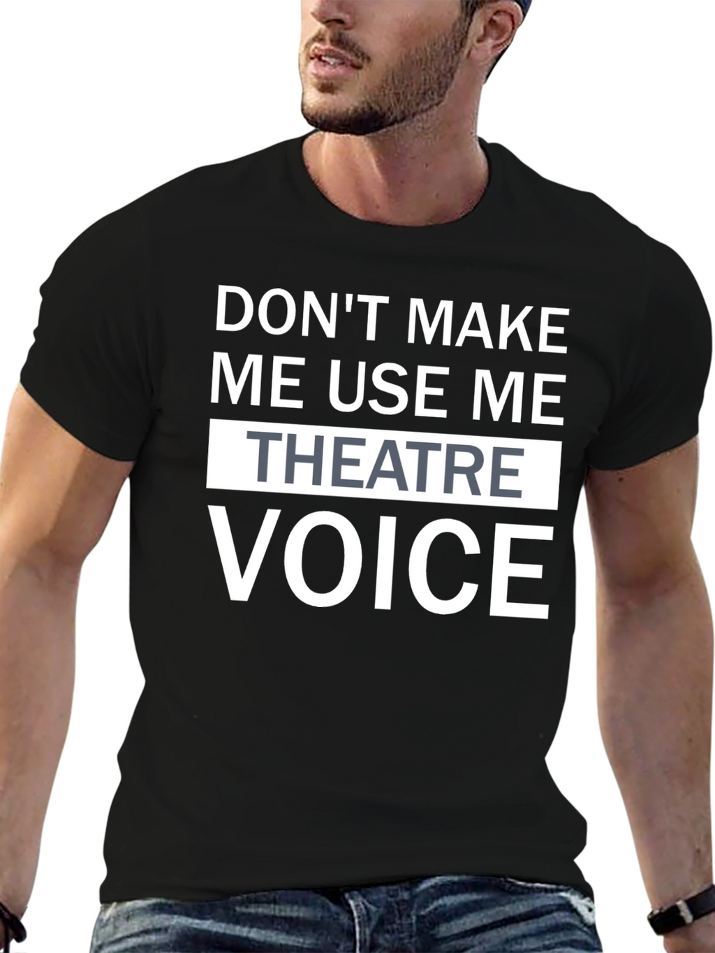 Funny Theatre Voice T-Shirt - Black