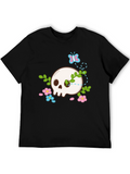 Skull & Flowers Graphic T-Shirt