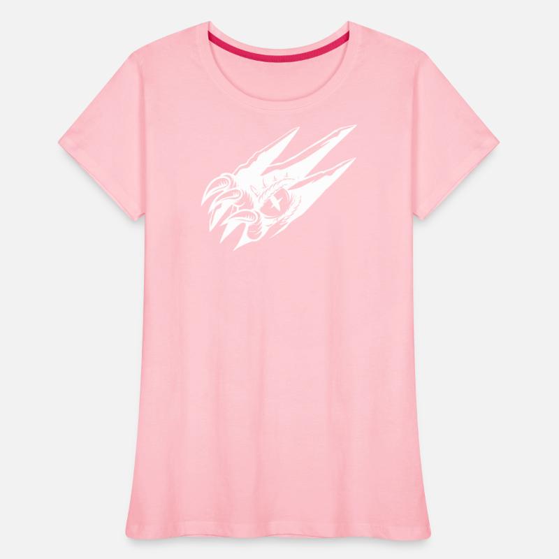 Dragon Eye Claw Rip White Outline