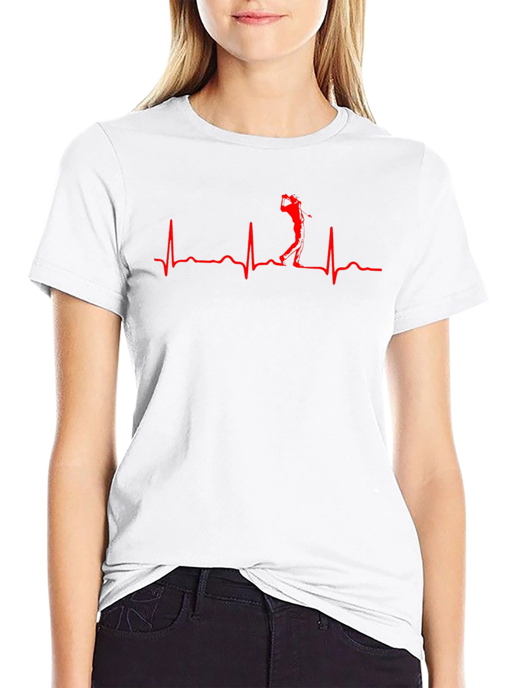 Golf Heartbeat T-Shirt - Golfers Rhythm Tee