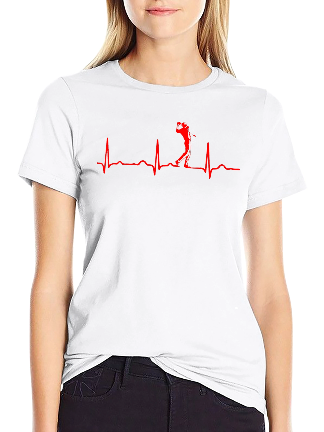 Golf Heartbeat T-Shirt - Golfers Rhythm Tee
