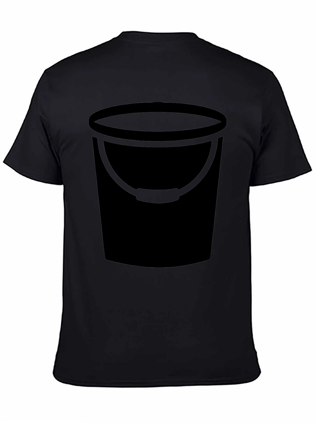 Bucket Graphic Tee - Black Cotton Blend T-Shirt