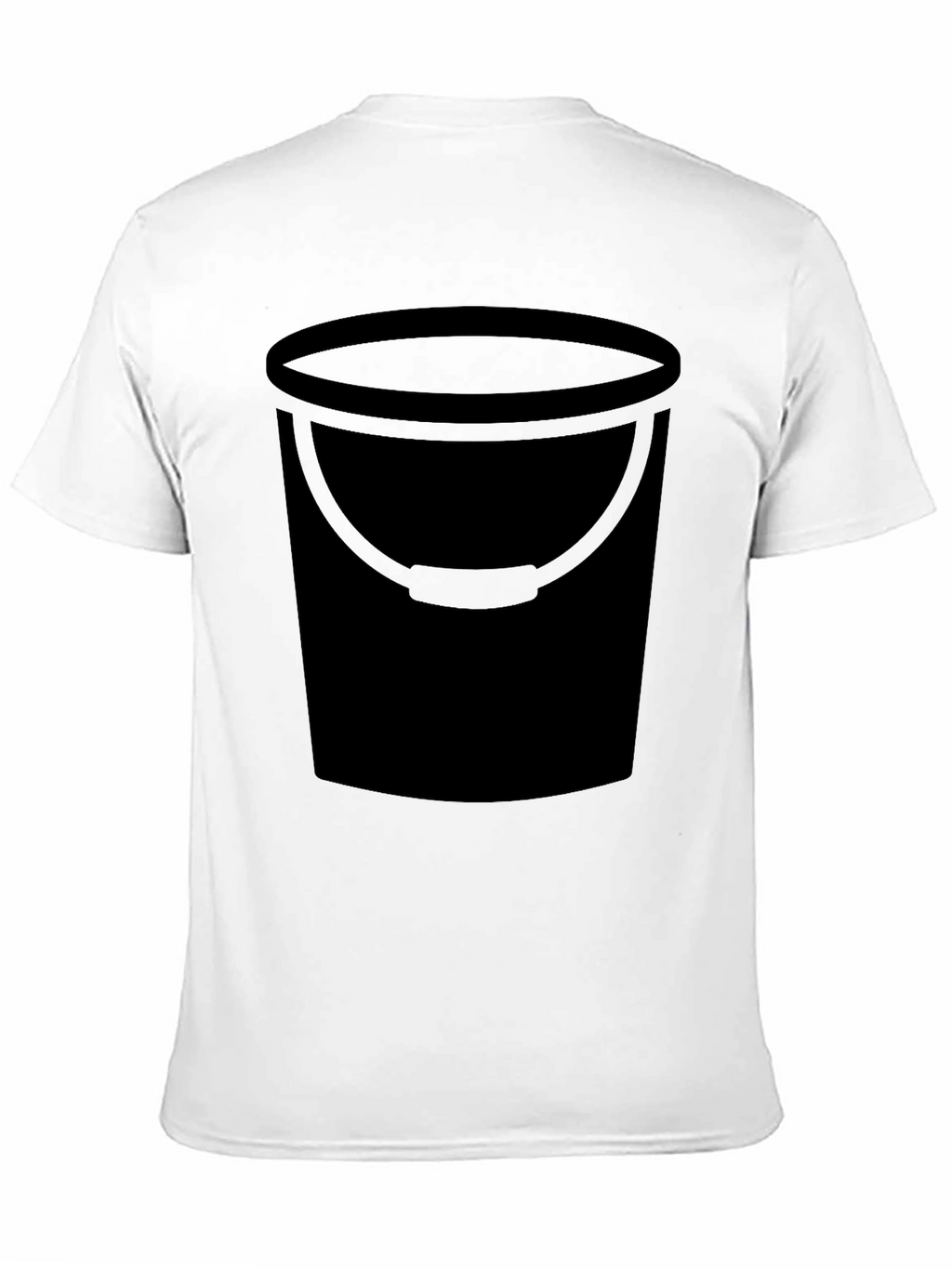 Bucket Graphic Tee - Black Cotton Blend T-Shirt