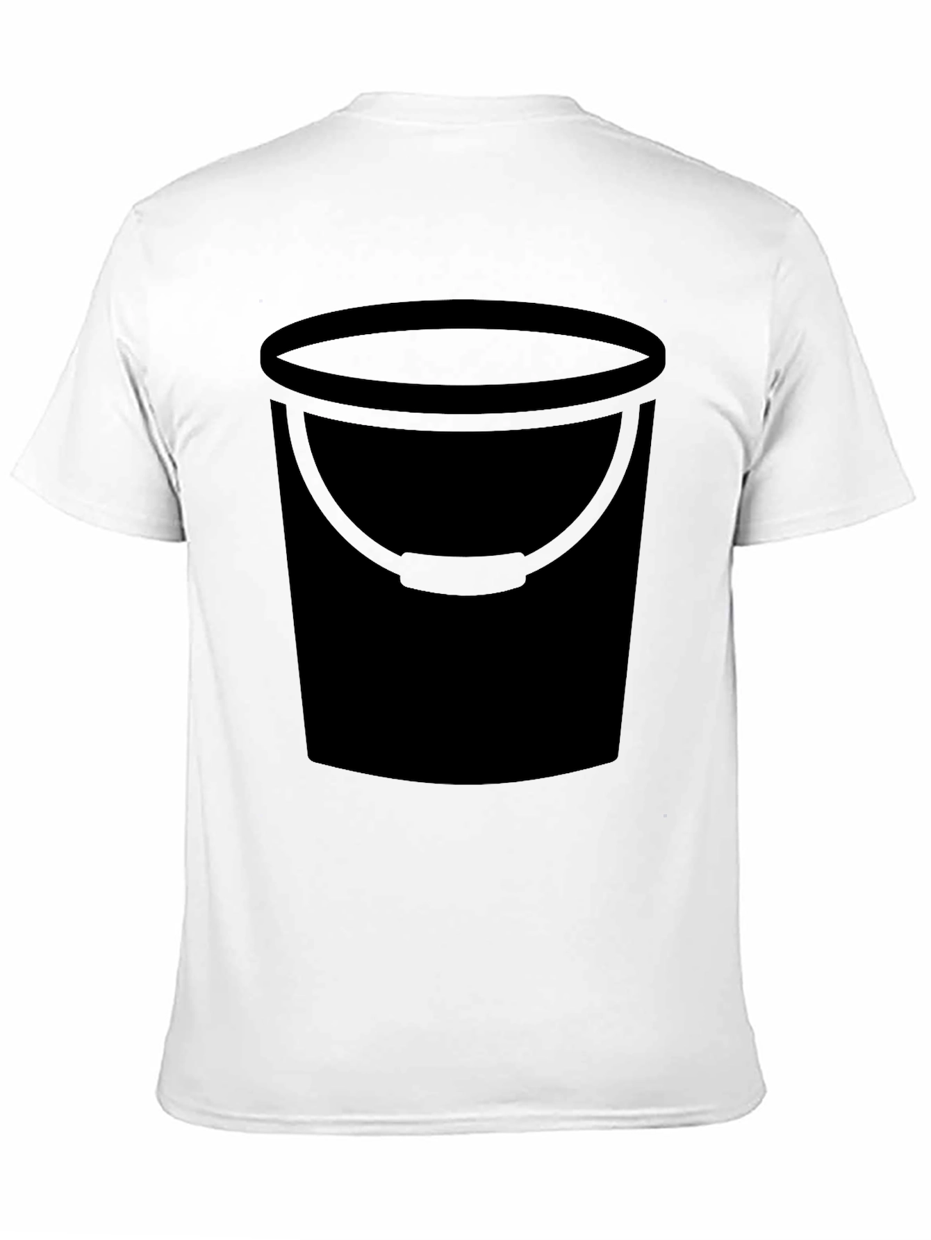 Bucket Graphic Tee - Black Cotton Blend T-Shirt