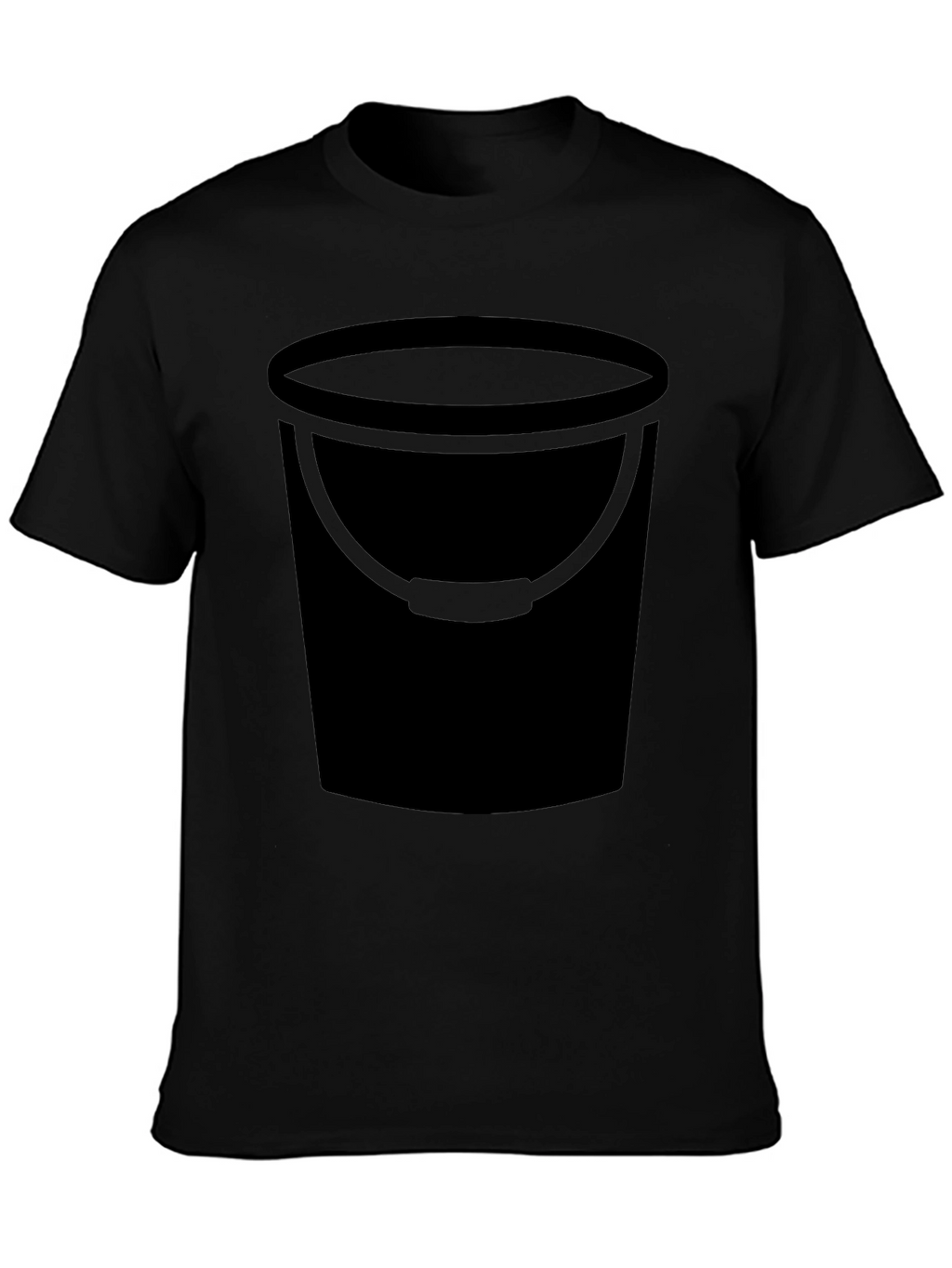 Bucket Graphic Tee - Black Cotton Blend T-Shirt