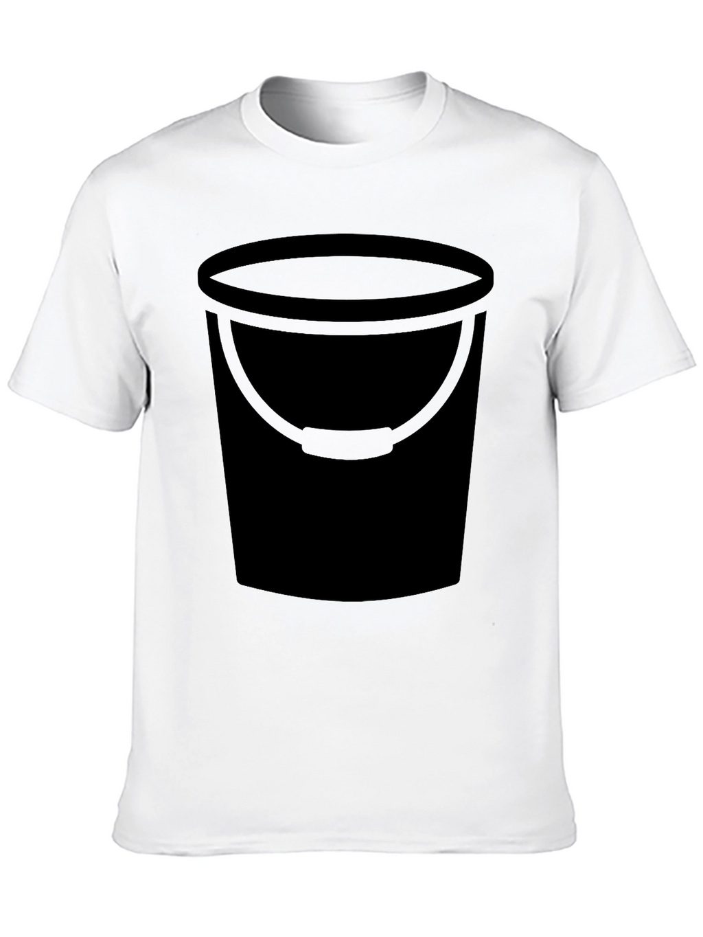 Bucket Graphic Tee - Black Cotton Blend T-Shirt