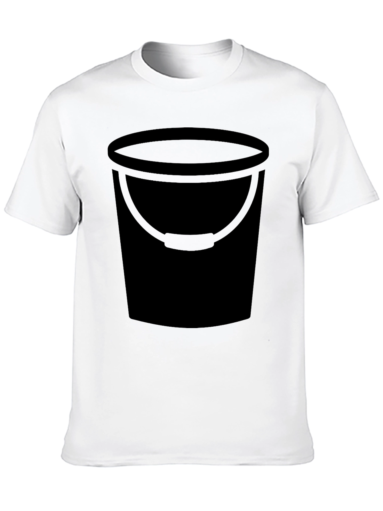Bucket Graphic Tee - Black Cotton Blend T-Shirt