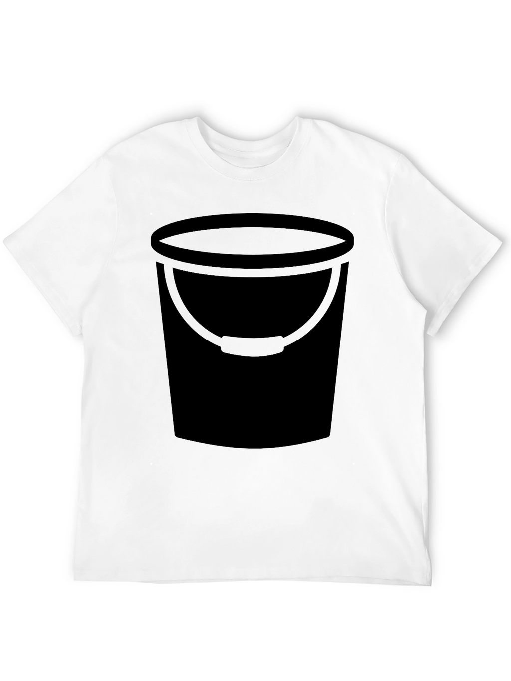 Bucket Graphic Tee - Black Cotton Blend T-Shirt