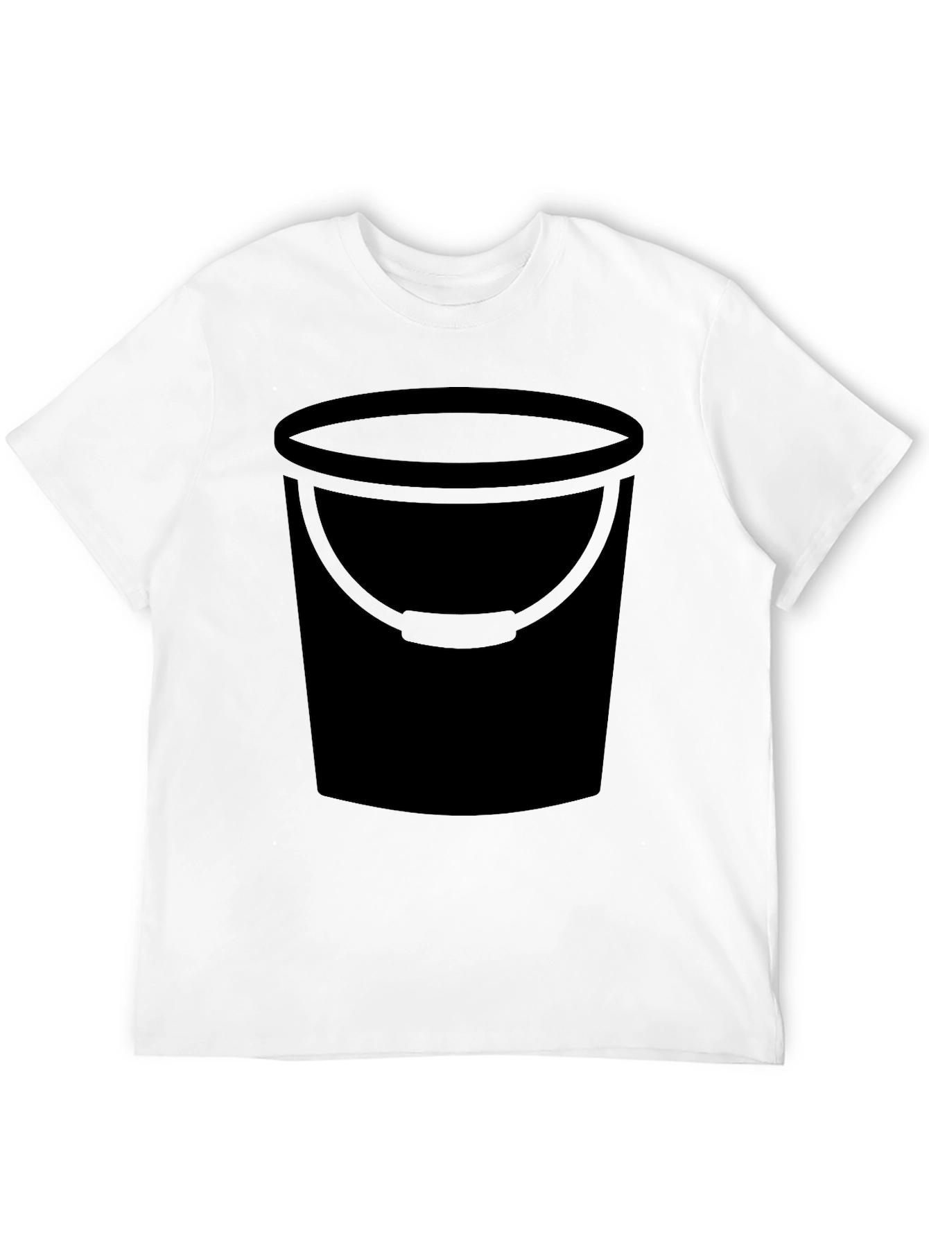 Bucket Graphic Tee - Black Cotton Blend T-Shirt