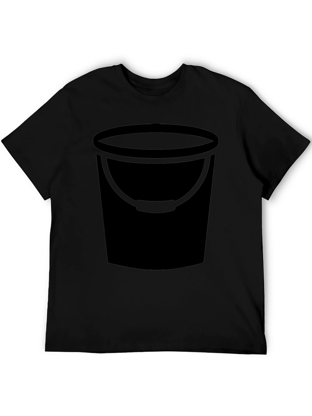Bucket Graphic Tee - Black Cotton Blend T-Shirt