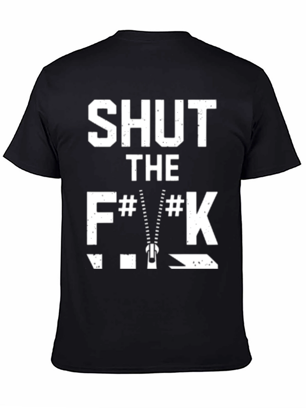 Shut The F**K Zipper Black T-Shirt