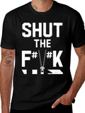 Shut The F**K Zipper Black T-Shirt