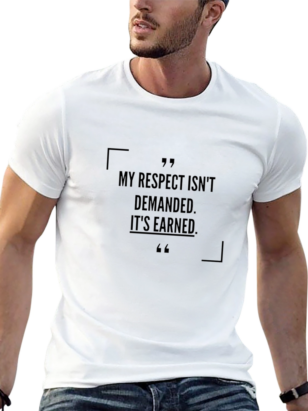 Respect Earned Black Graphic Tee