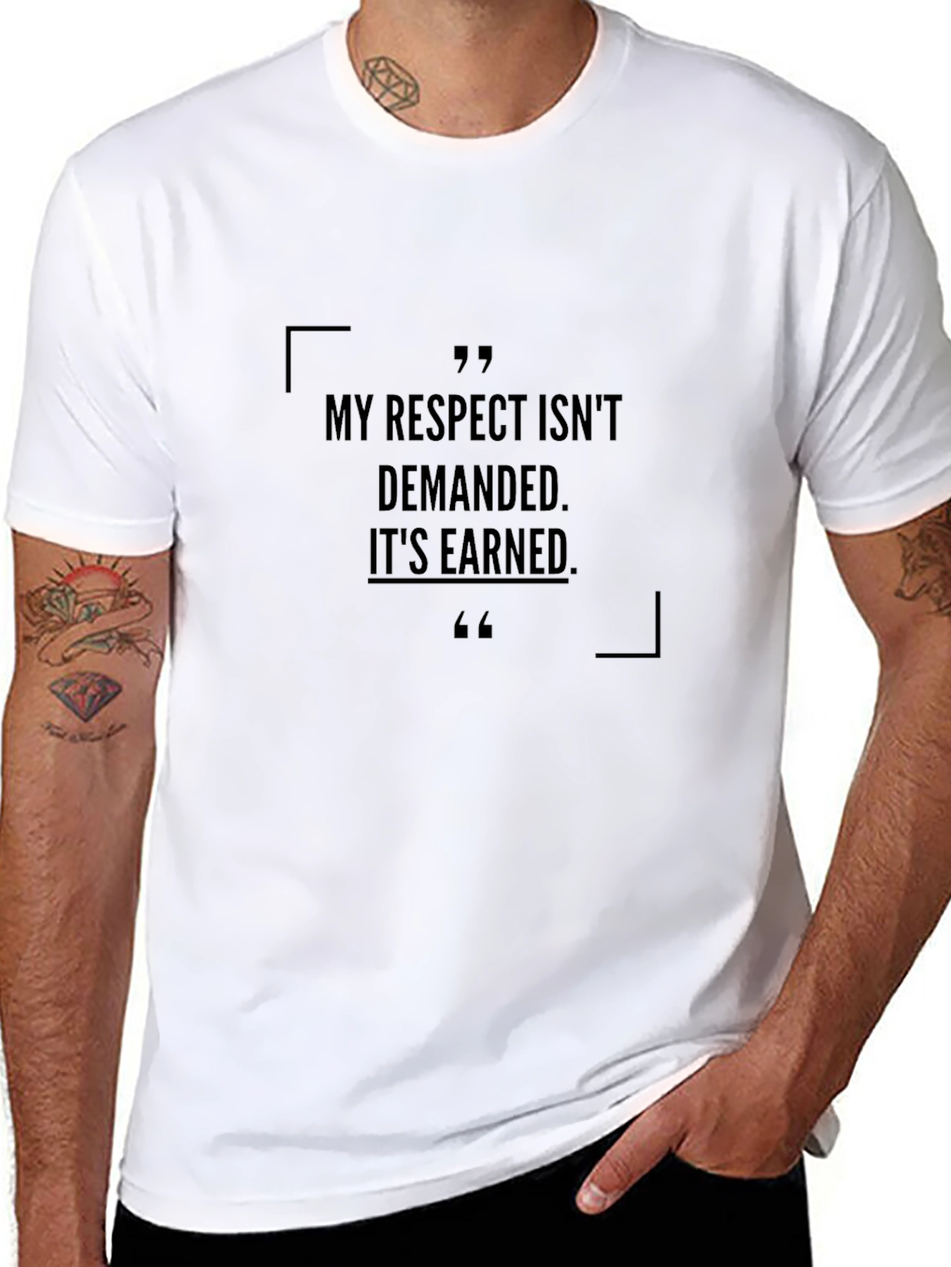 Respect Earned Black Graphic Tee