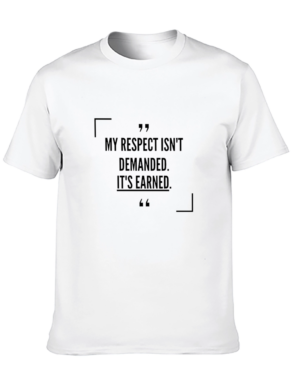 Respect Earned Black Graphic Tee
