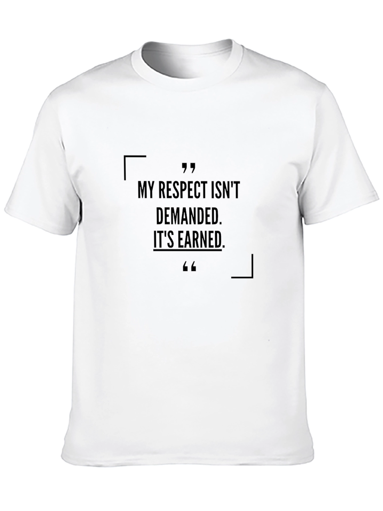 Respect Earned Black Graphic Tee