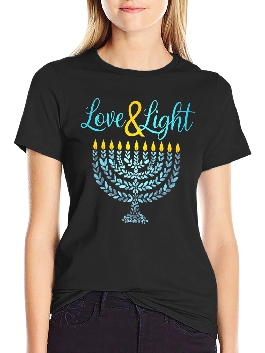 Love & Light Menorah Graphic Tee