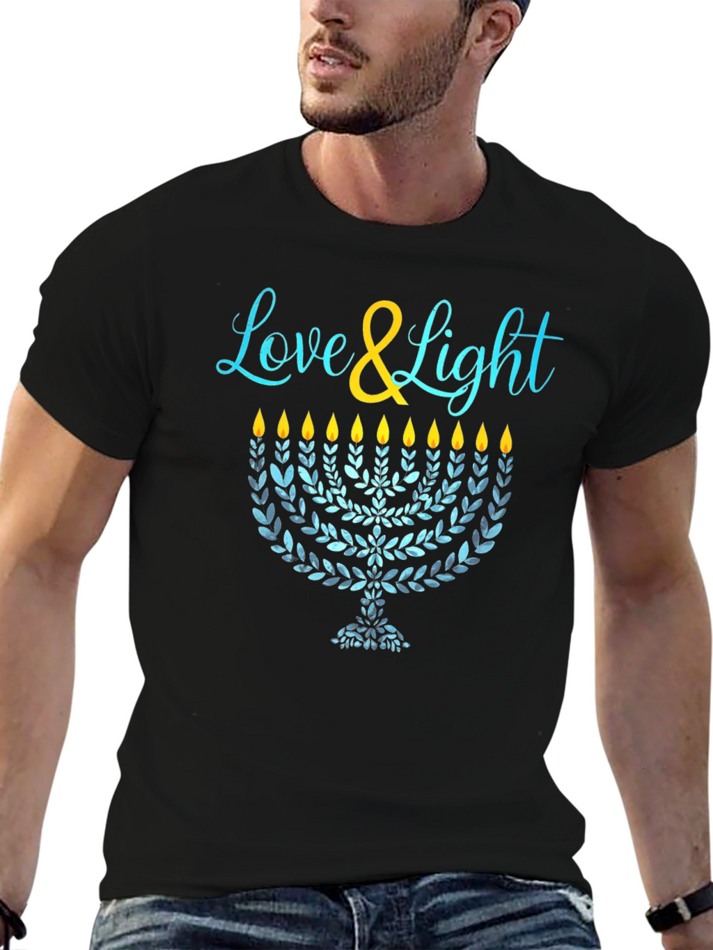 Love & Light Menorah Graphic Tee