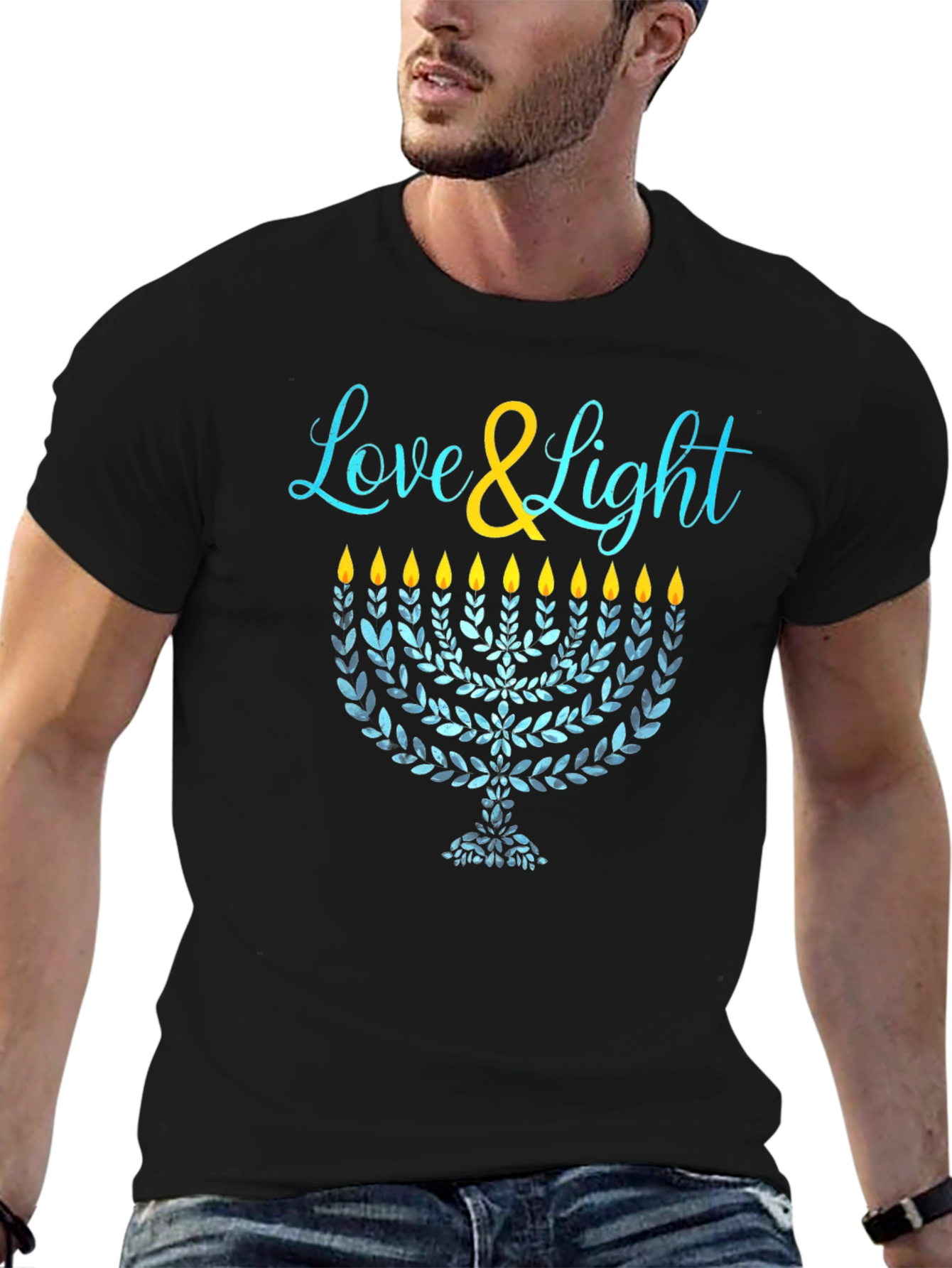 Love & Light Menorah Graphic Tee