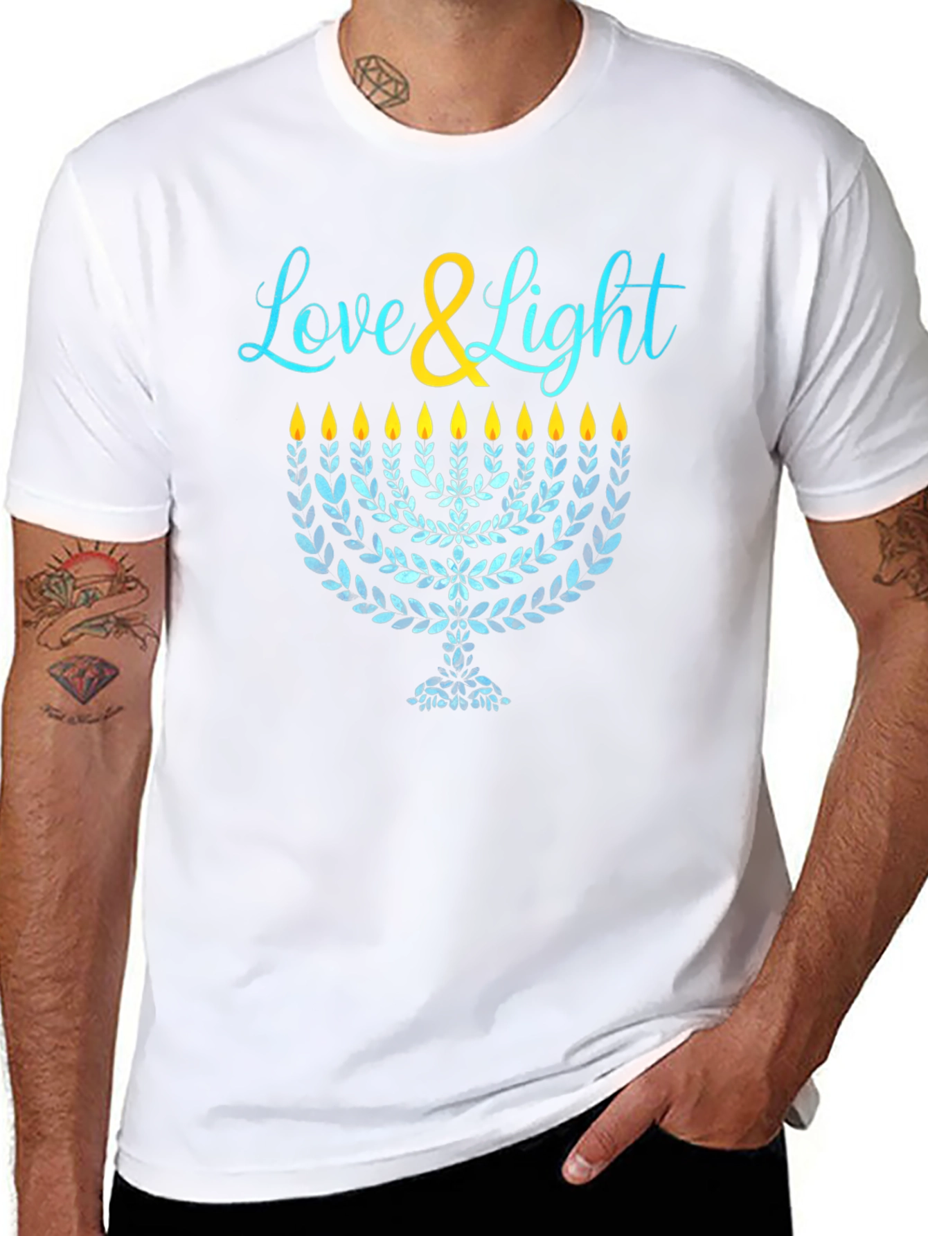 Love & Light Menorah Graphic Tee