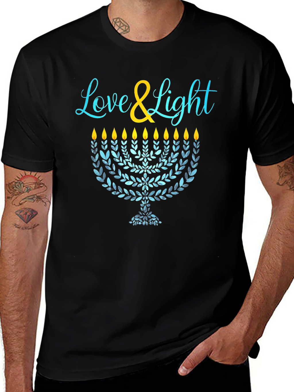 Love & Light Menorah Graphic Tee