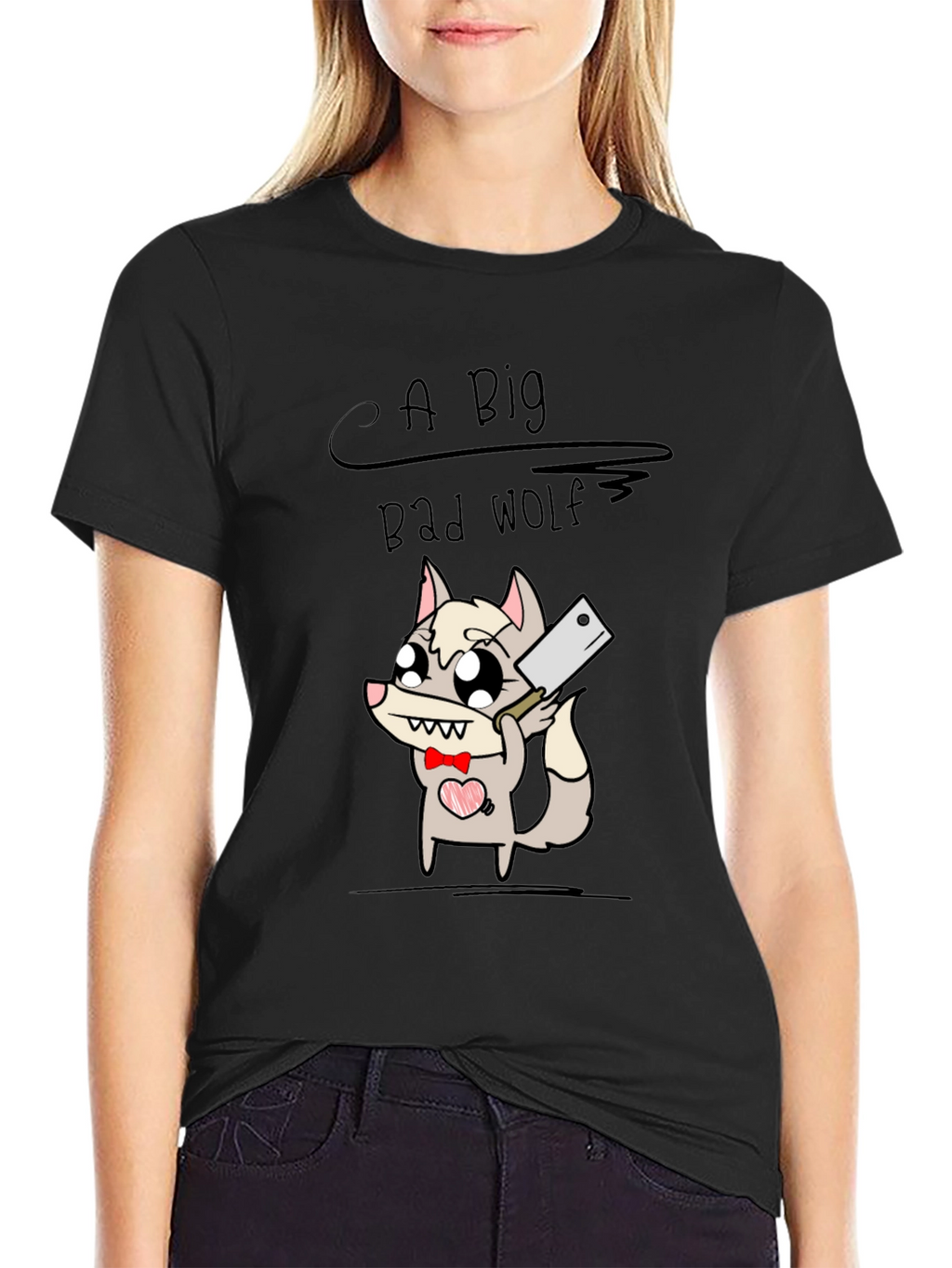 A Big Bad Wolf T-Shirt - Cute Cartoon Design