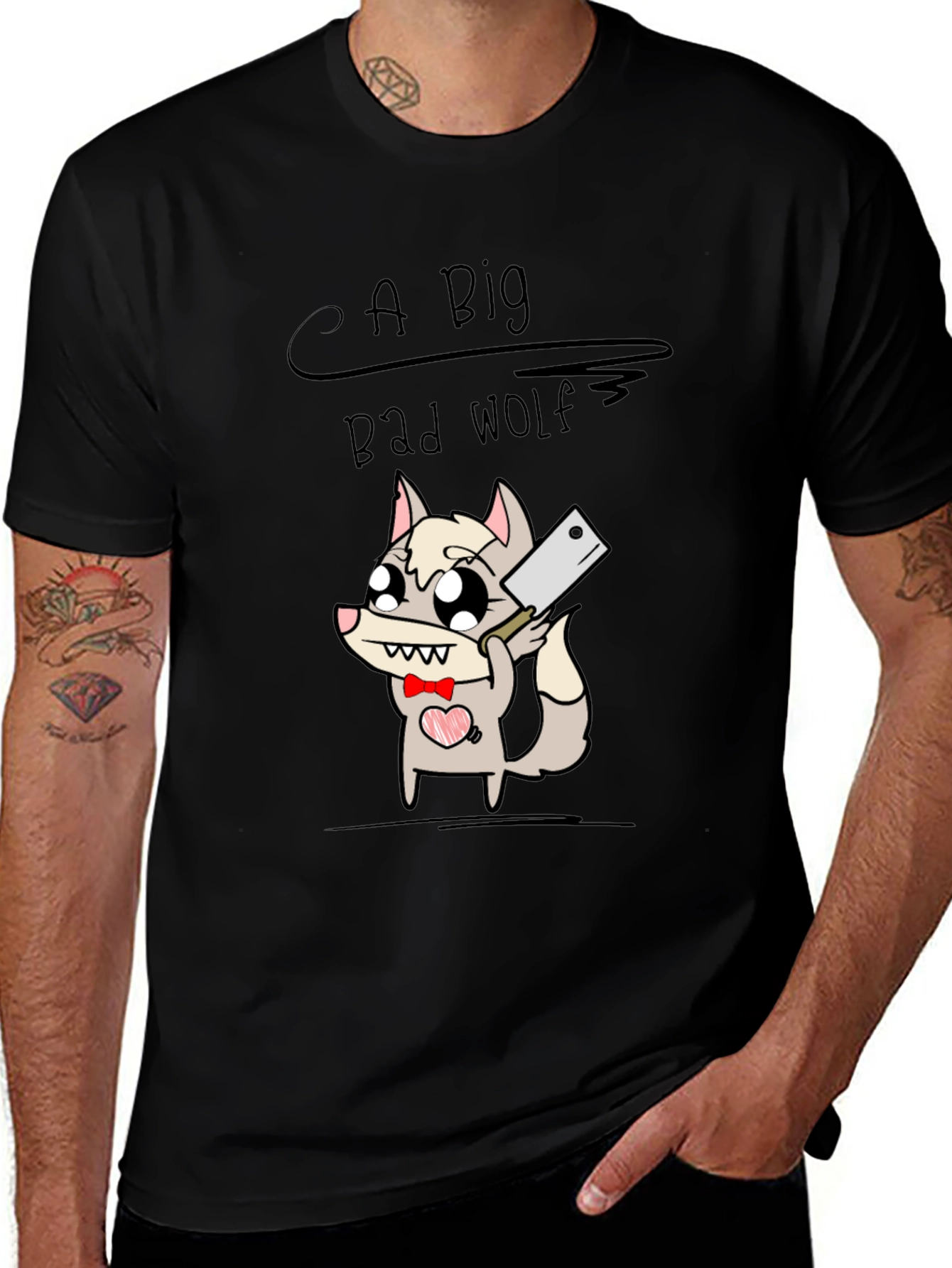 A Big Bad Wolf T-Shirt - Cute Cartoon Design