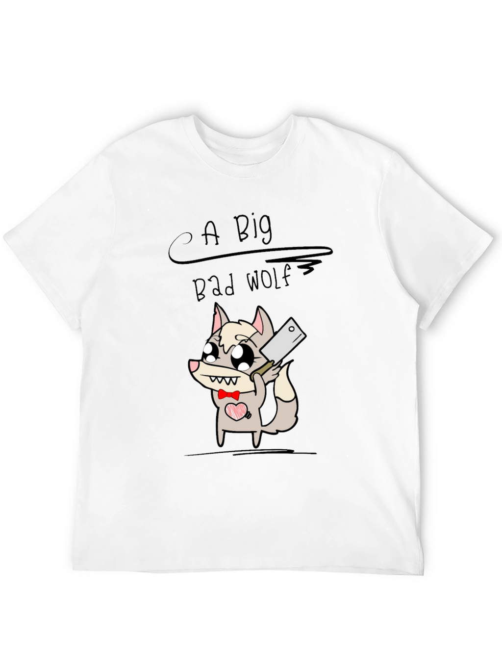 A Big Bad Wolf T-Shirt - Cute Cartoon Design