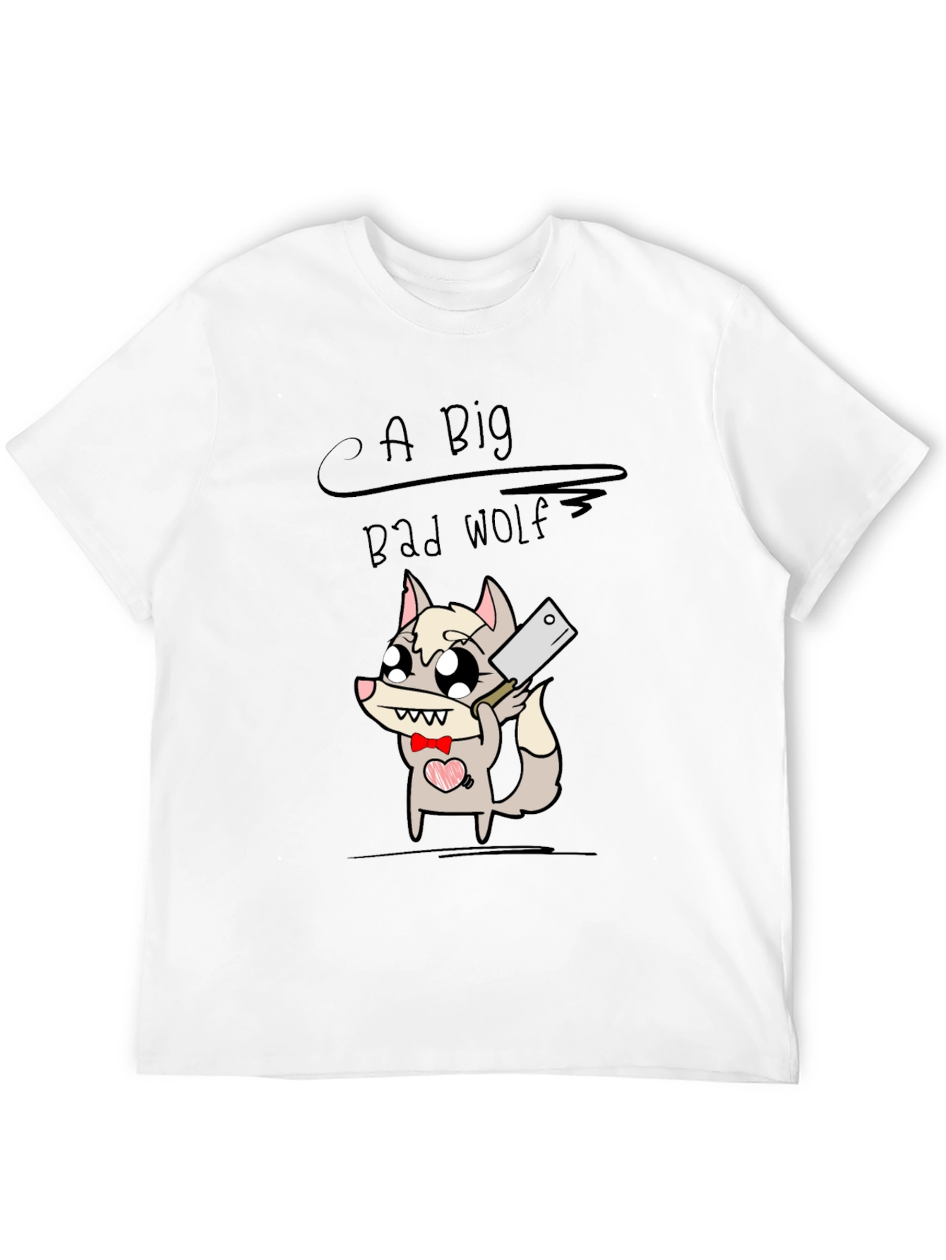 A Big Bad Wolf T-Shirt - Cute Cartoon Design