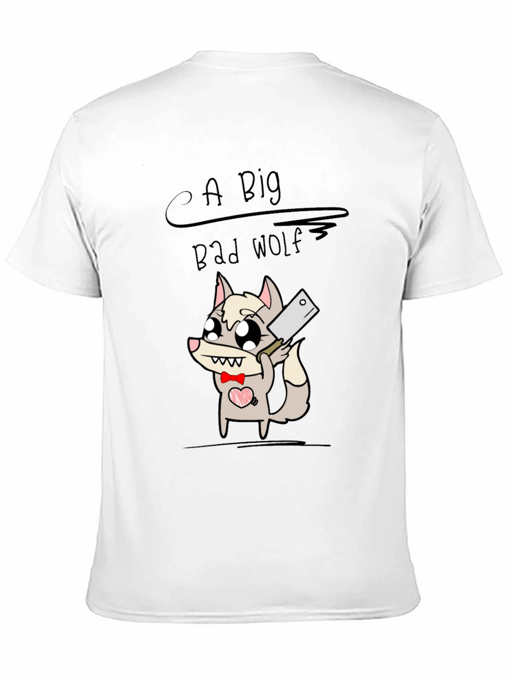 A Big Bad Wolf T-Shirt - Cute Cartoon Design