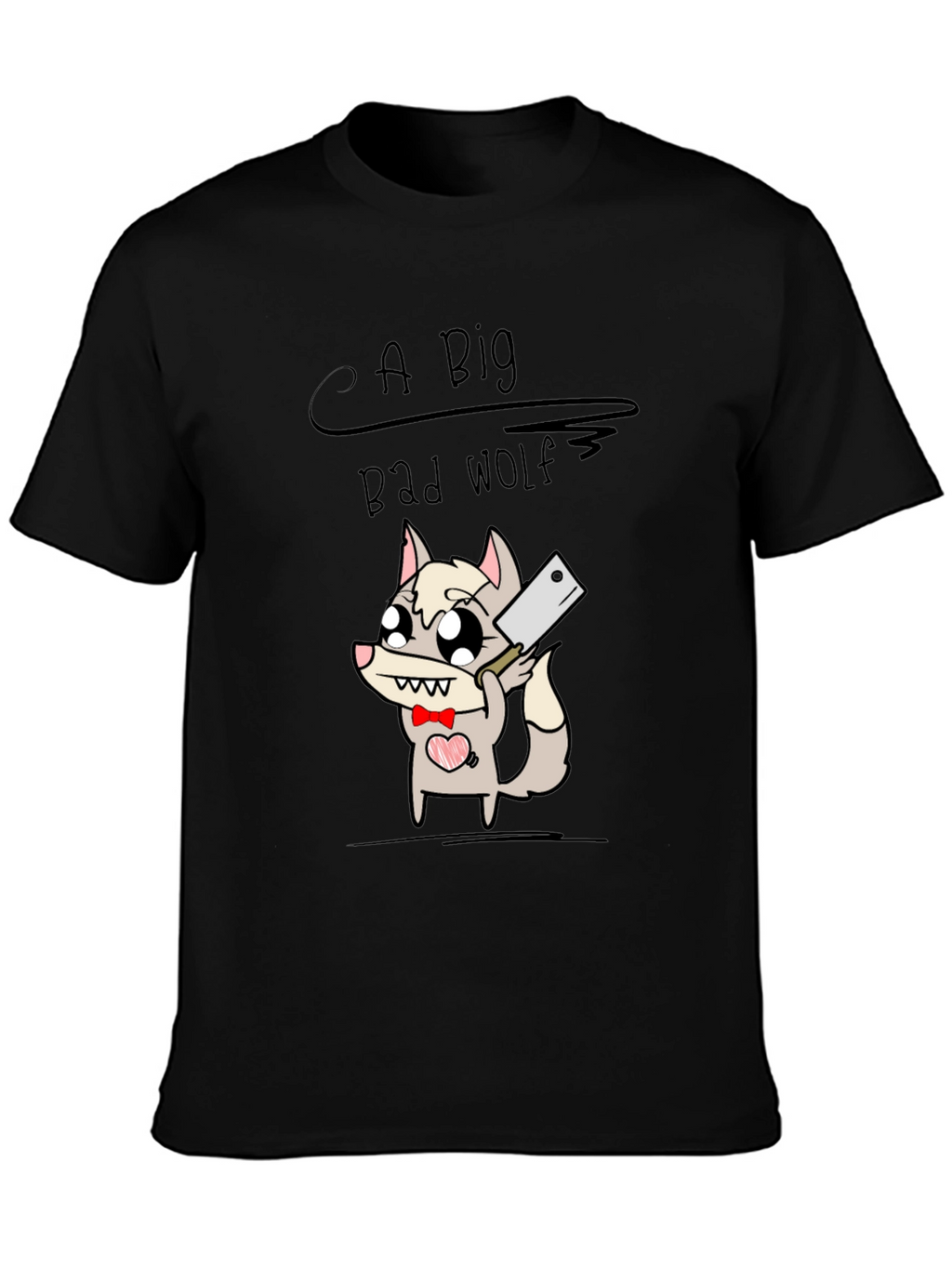 A Big Bad Wolf T-Shirt - Cute Cartoon Design