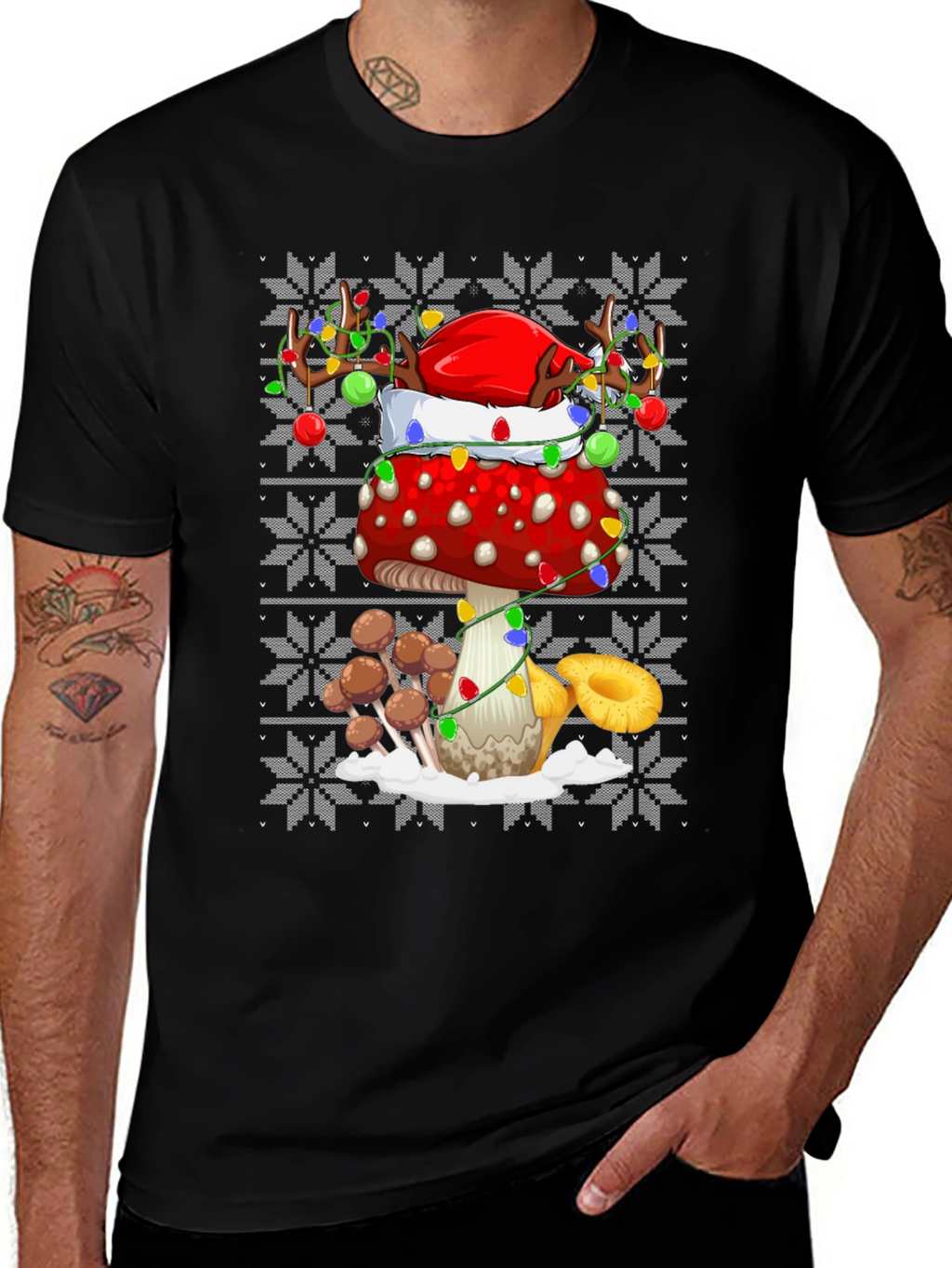 Mushroom Christmas T-Shirt