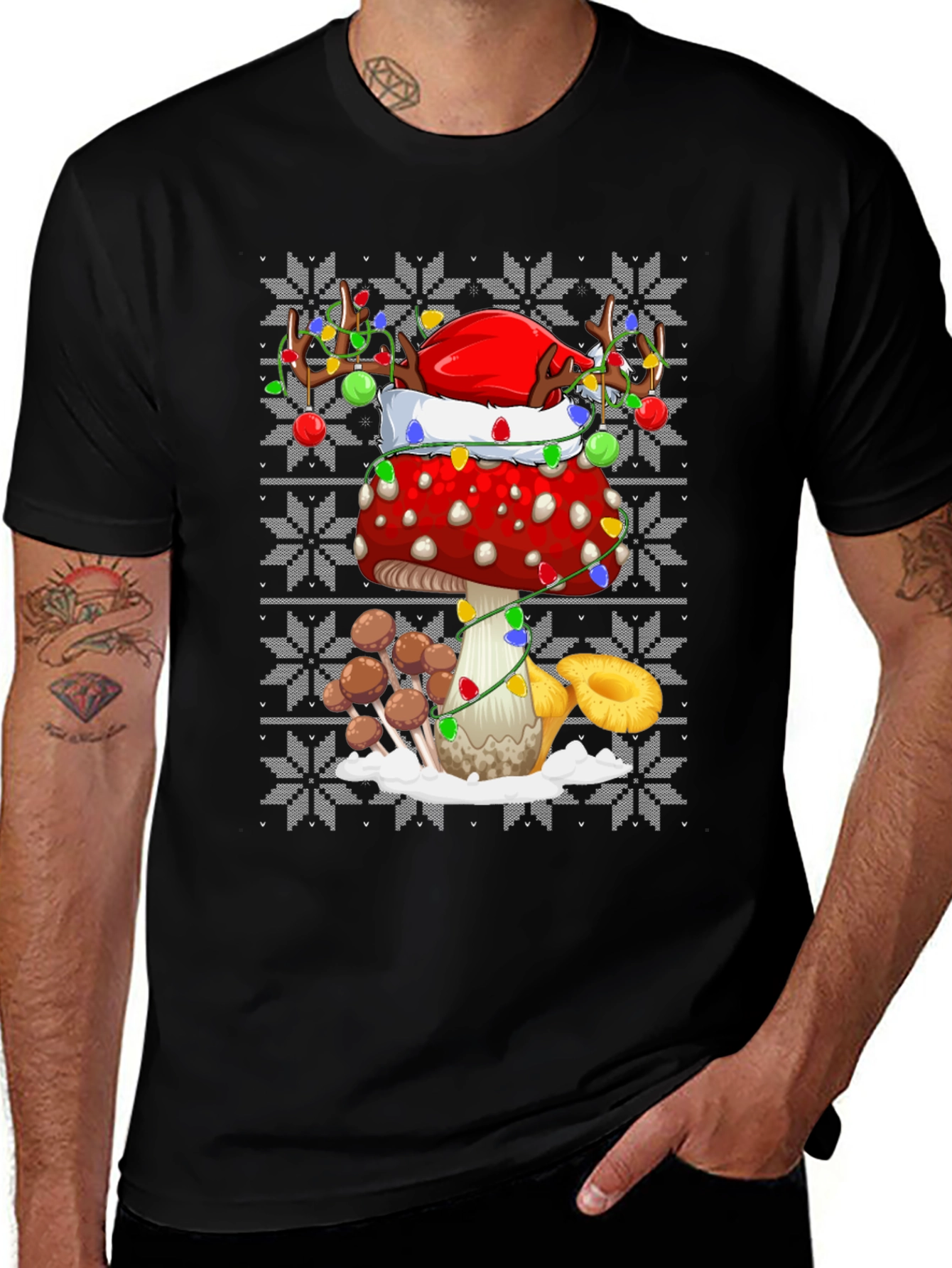 Mushroom Christmas T-Shirt