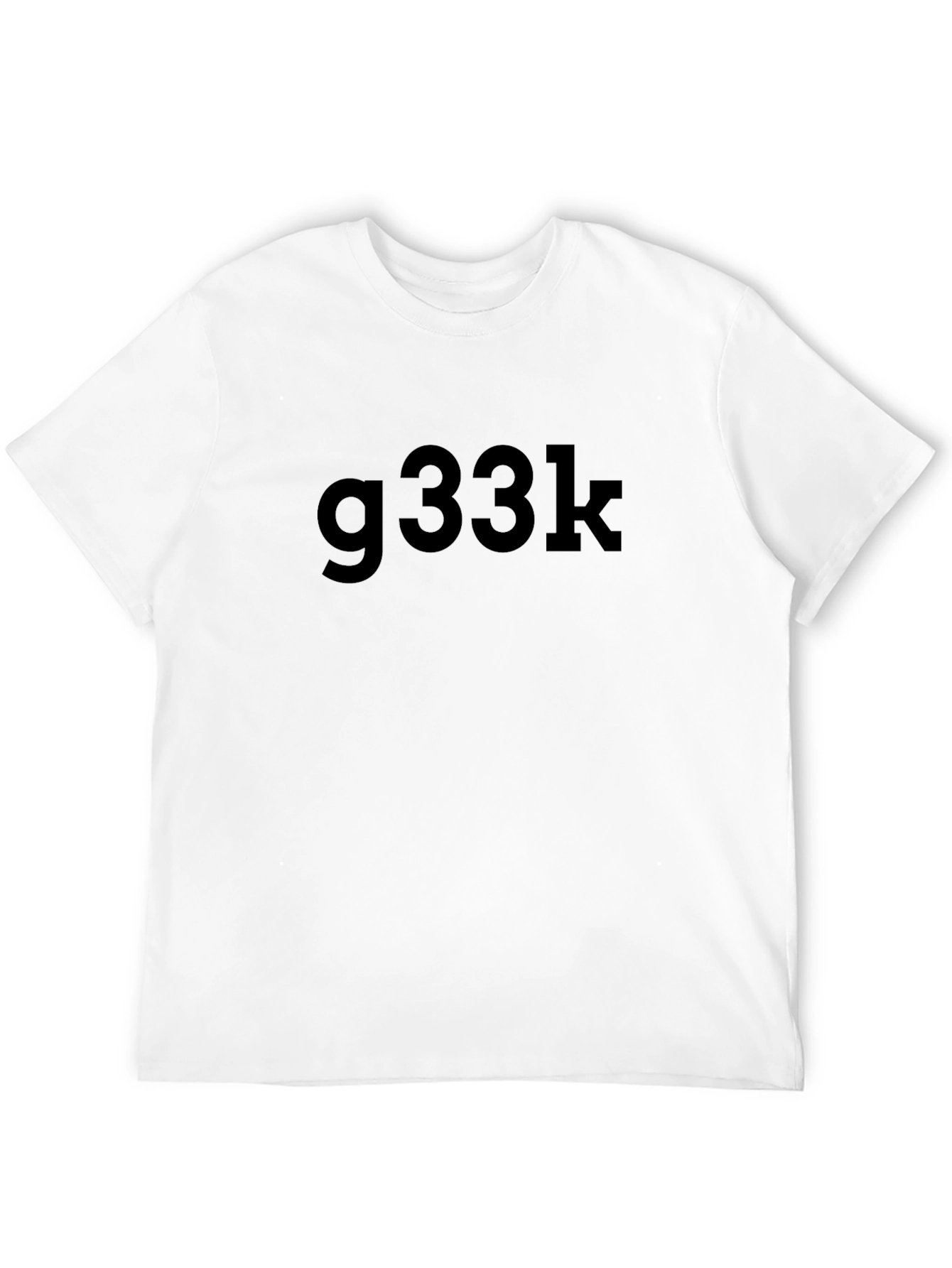 g33k Black Casual T-Shirt
