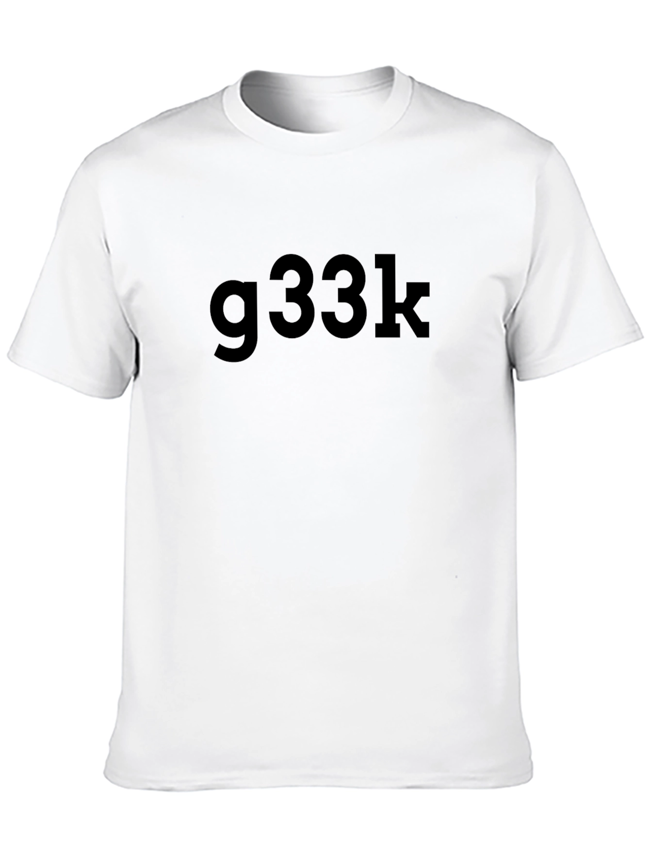 g33k Black Casual T-Shirt