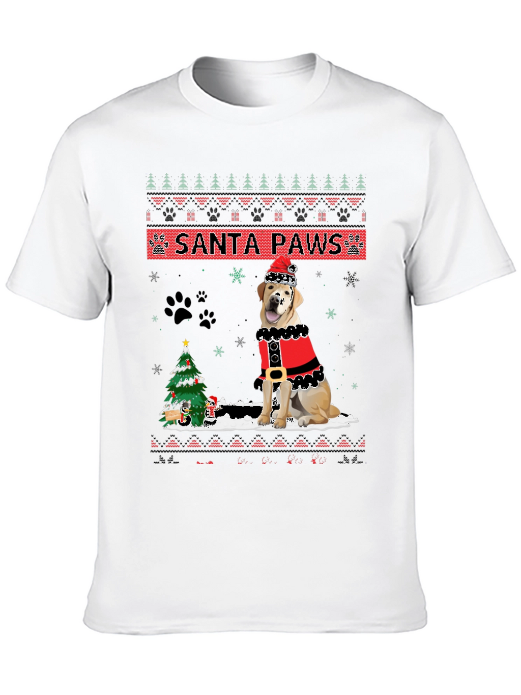 Santa Paws Dog Christmas T-Shirt
