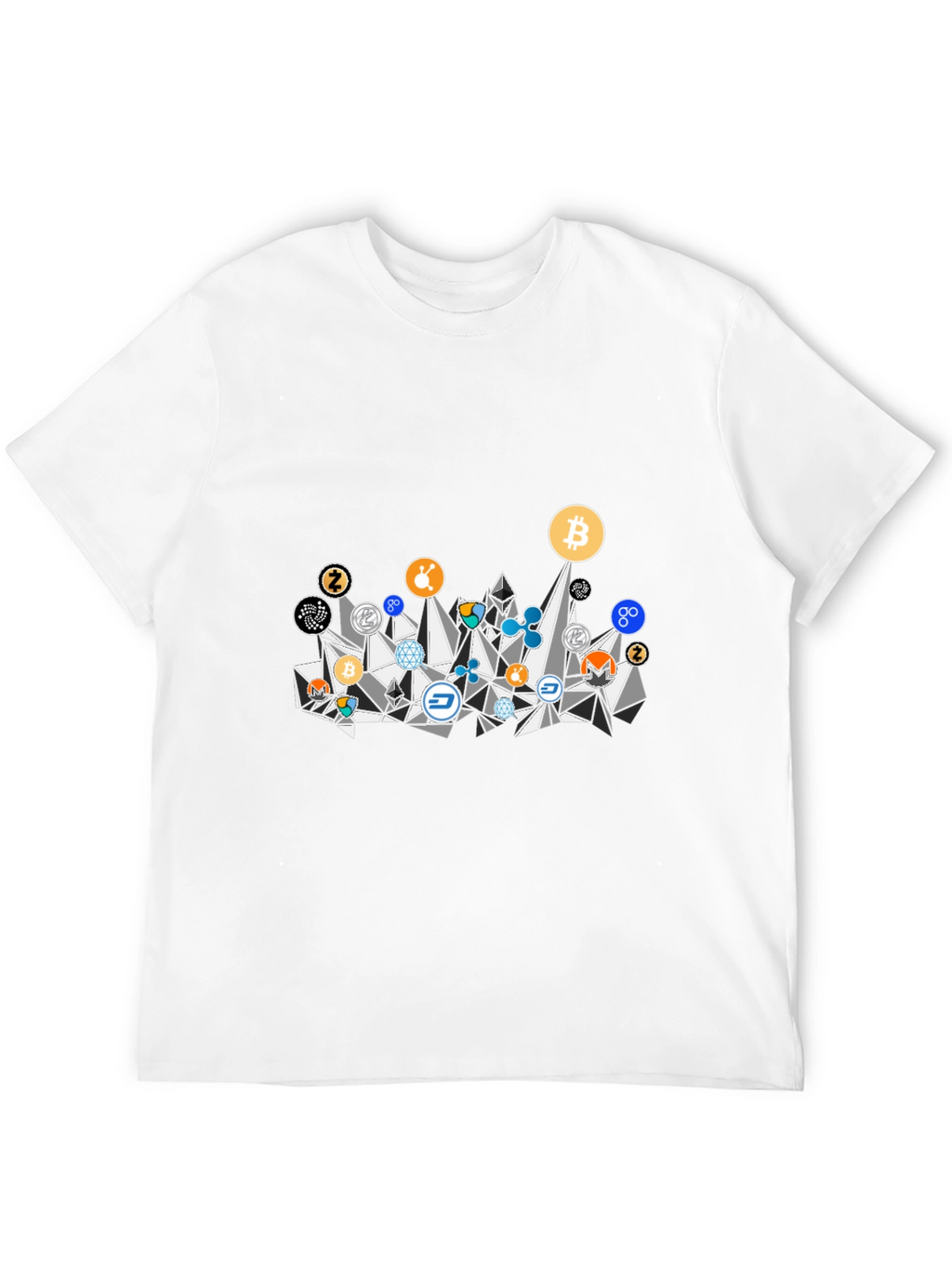 Crypto Coins Graphic Tee - Black