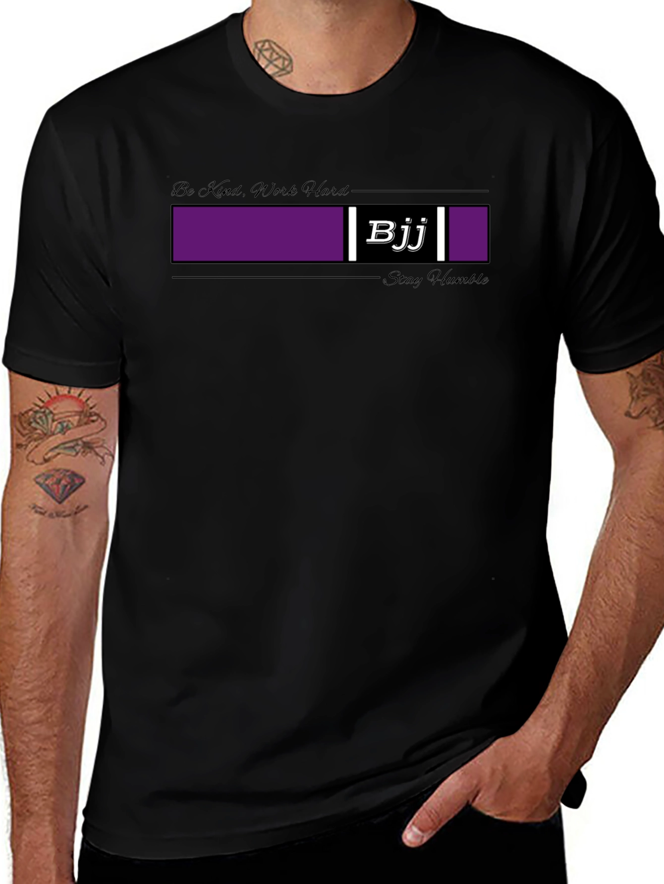 BJJ Jiu Jitsu Be Kind Work Hard Stay Humble T-Shirt