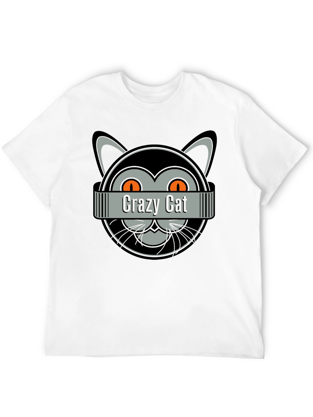 Crazy Cat Graphic T-Shirt - Fun Novelty Tee