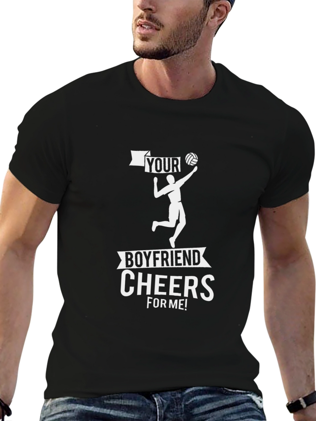 Volleyball Boyfriend Cheers T-Shirt