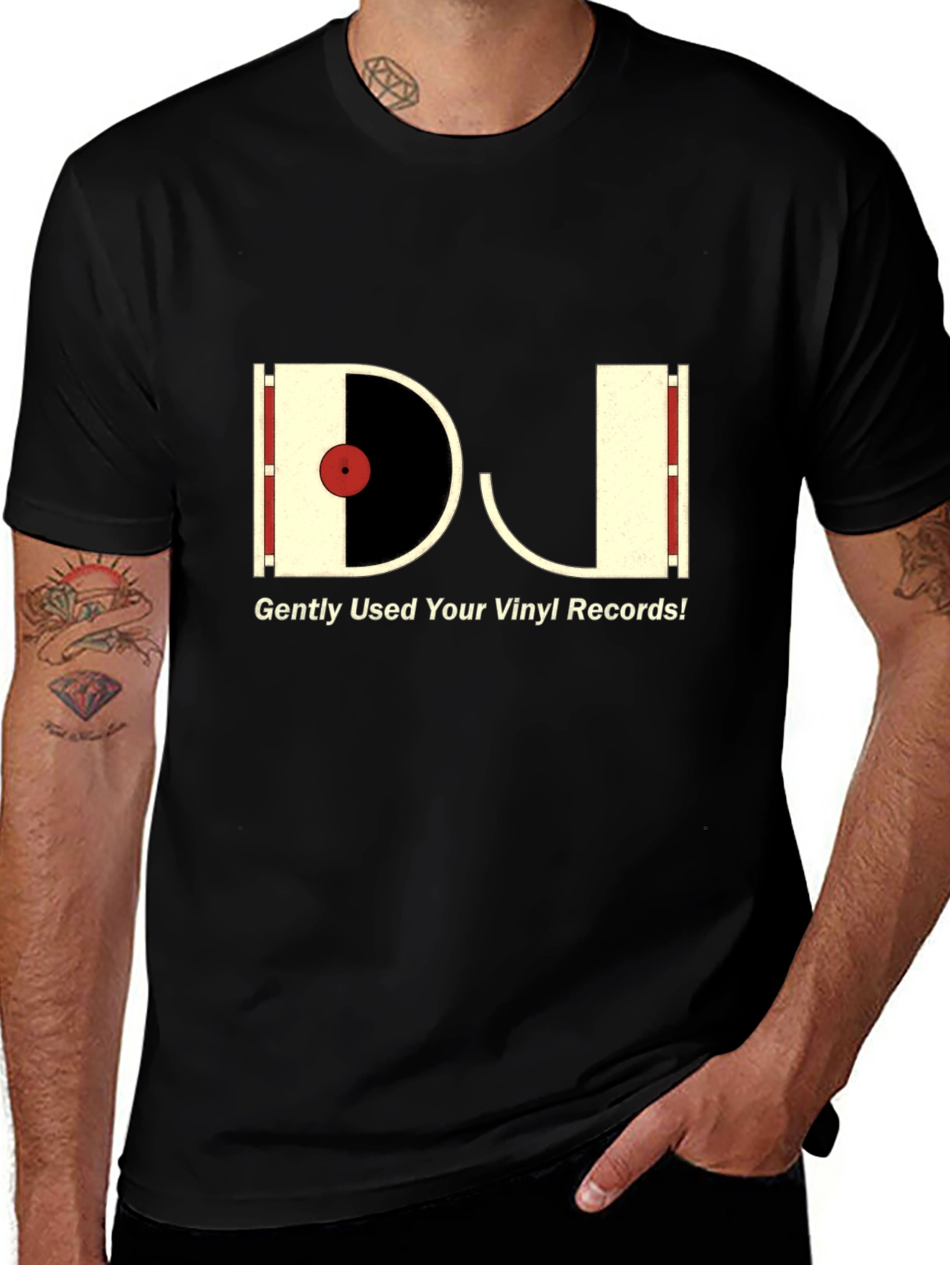 Vinyl Record DJ T-Shirt - Gently Used!