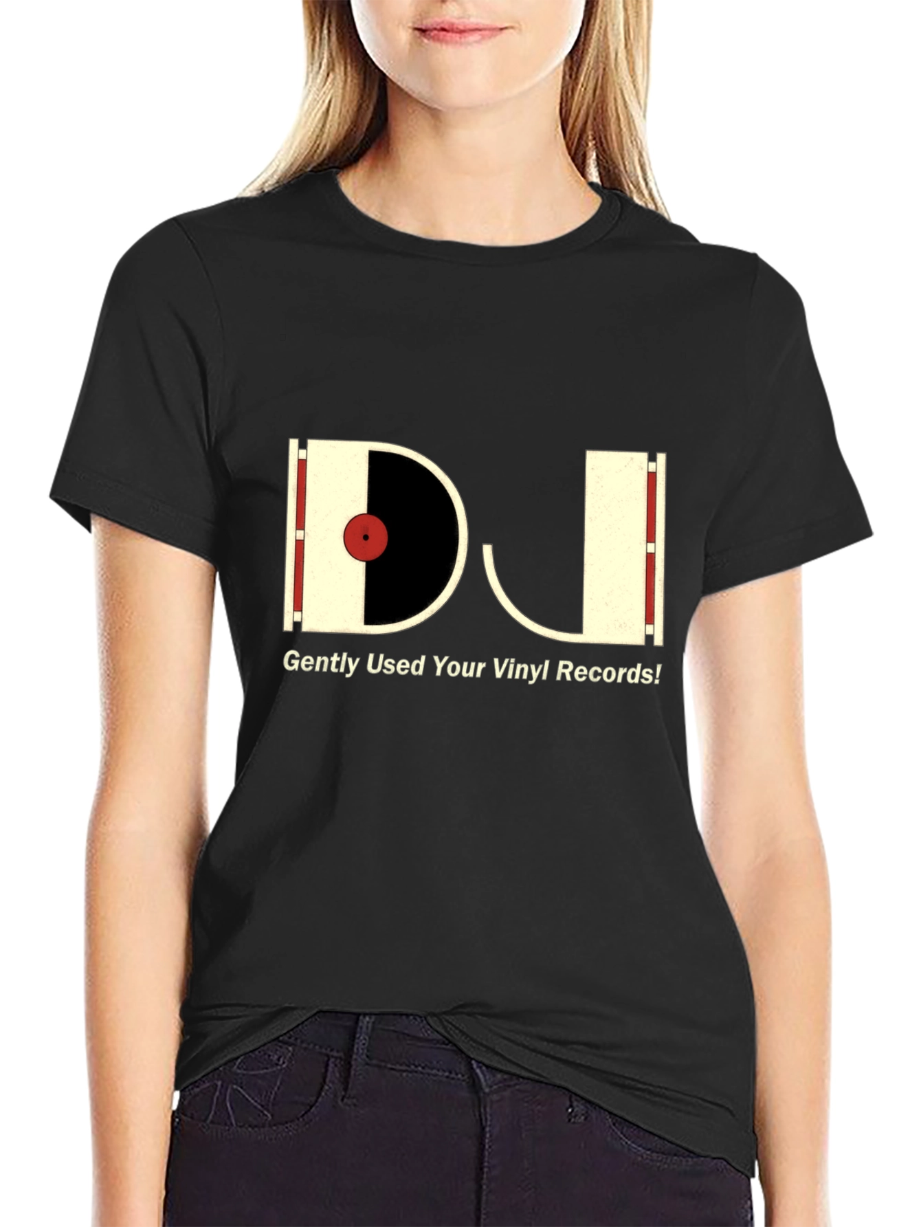 Vinyl Record DJ T-Shirt - Gently Used!