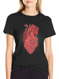 Heart and Hands Graphic Tee - Stylish Cotton Blend