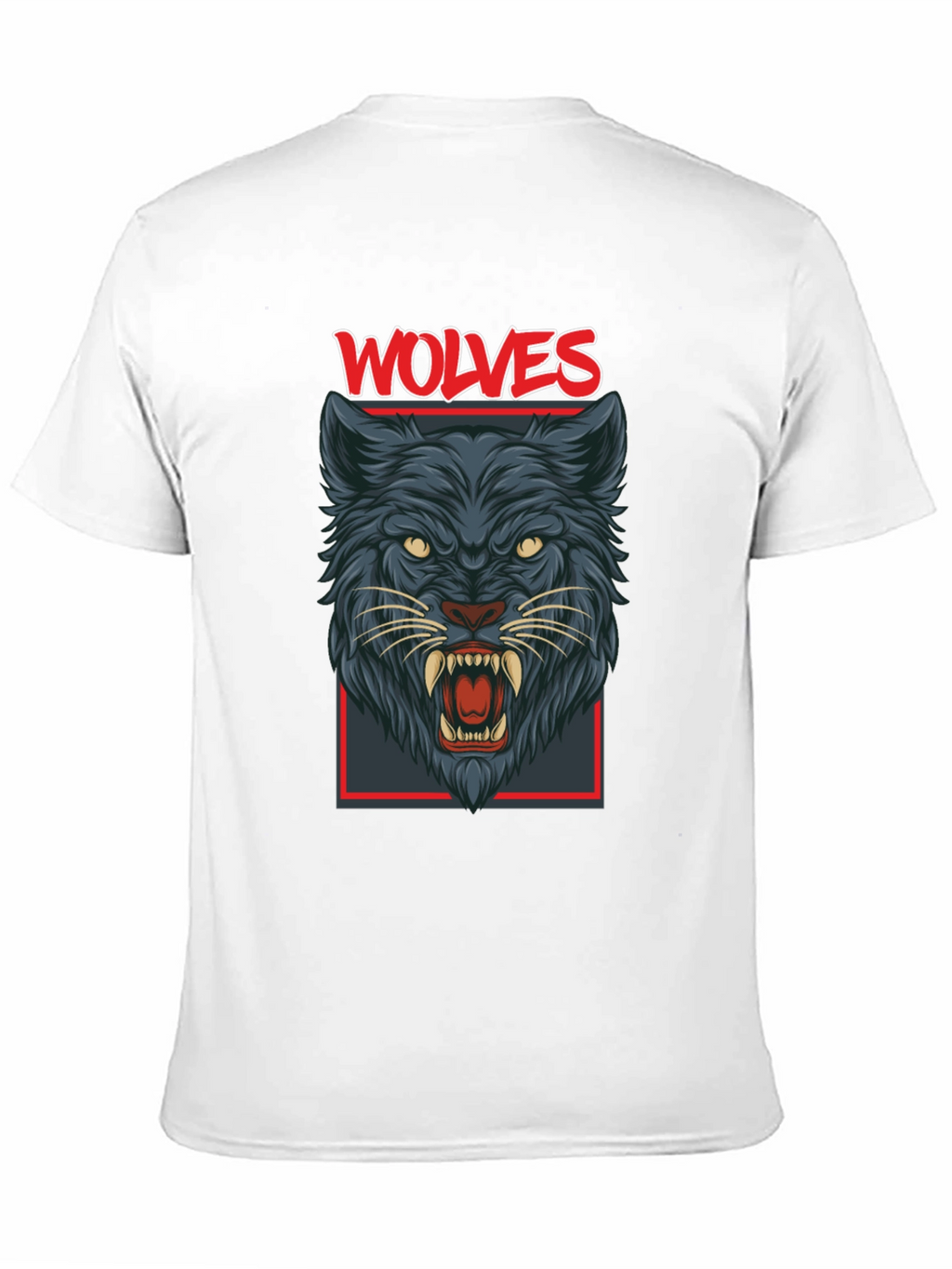 Wolves Graphic Print Mens Black T-Shirt