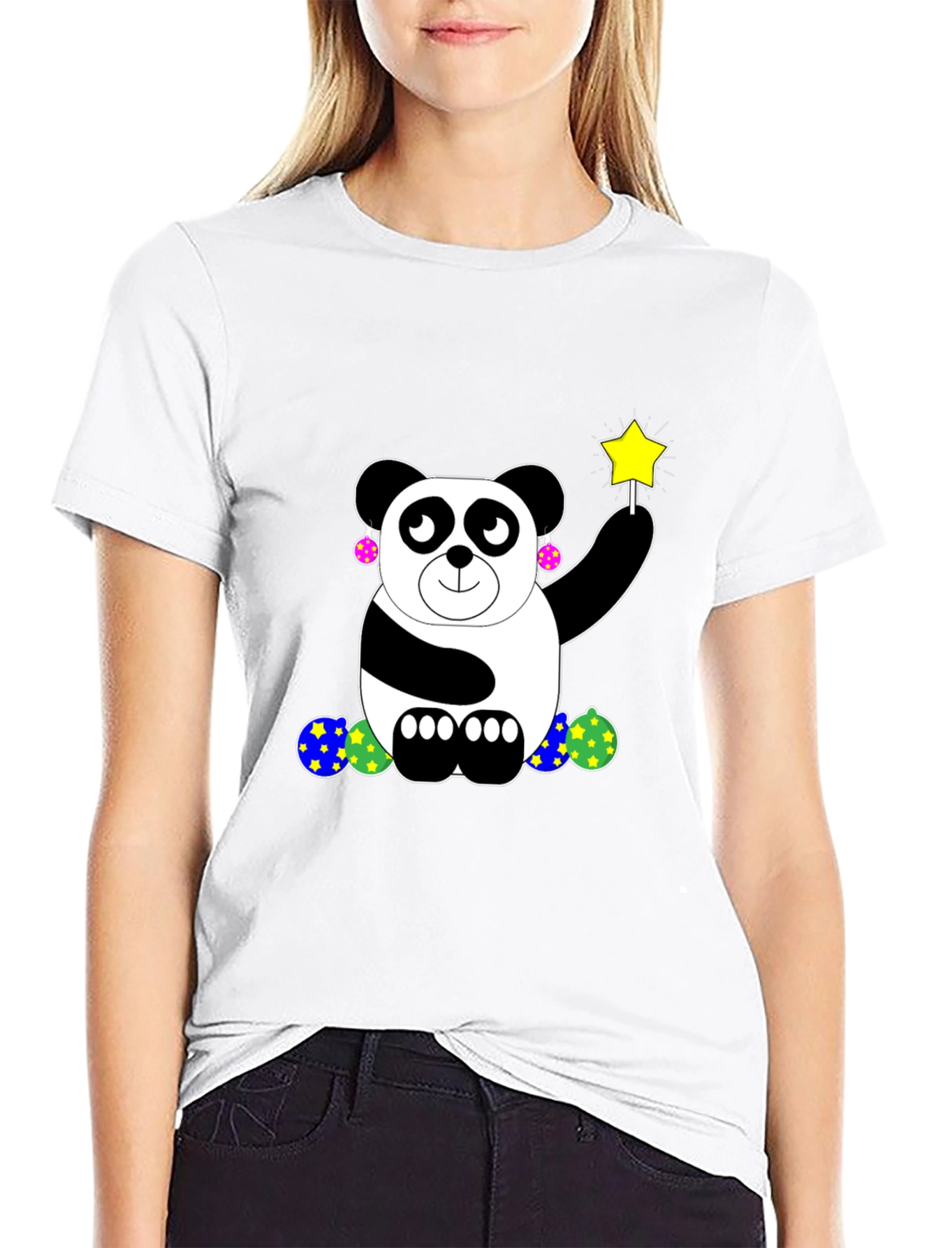 Panda With Wand Graphic T-Shirt