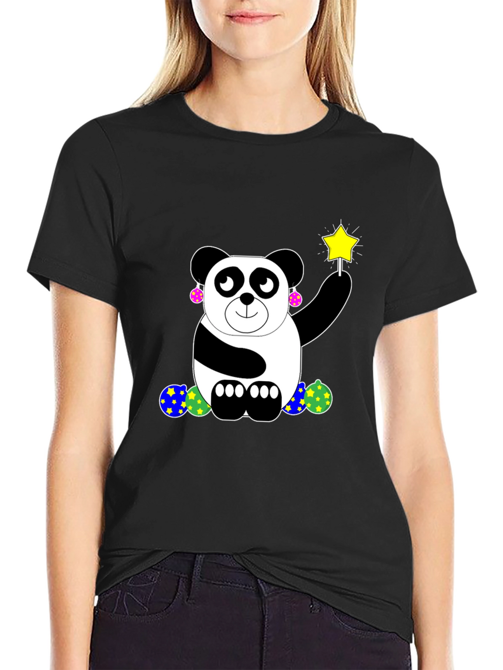 Panda With Wand Graphic T-Shirt