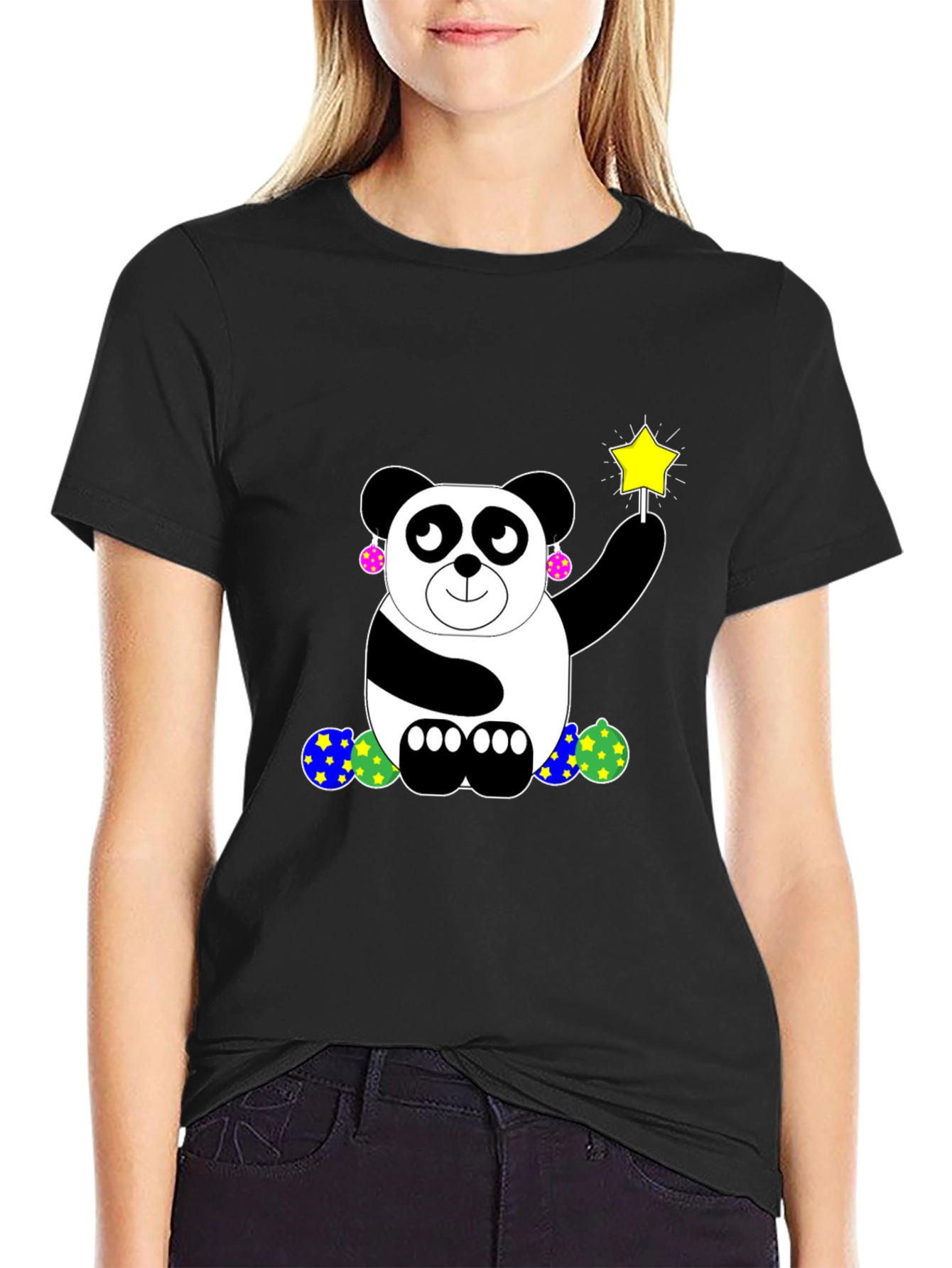Panda With Wand Graphic T-Shirt