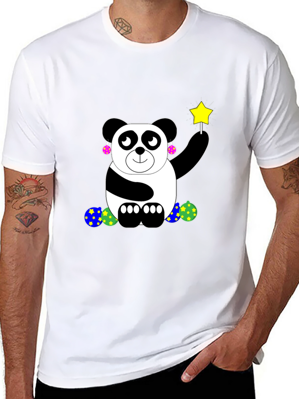 Panda With Wand Graphic T-Shirt
