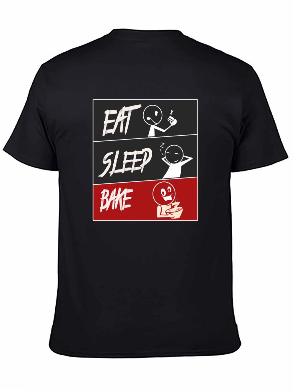 Eat Sleep Bake Graphic Tee - Funny Baking T-Shirt